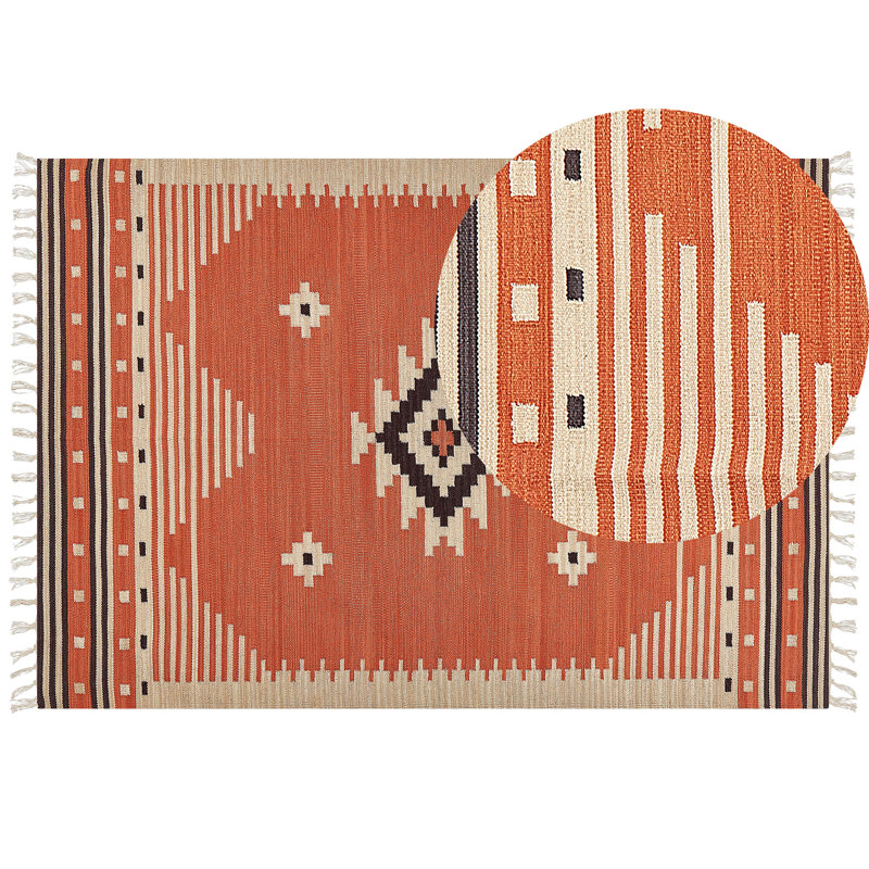Devyn Southwestern Cotton Hand Woven Area Rug, Rectangle 160 x 230cm