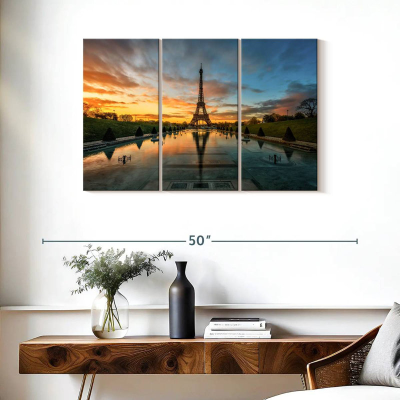 Lilie Reflection Of Eiffel Tower, 24" H x 38" W