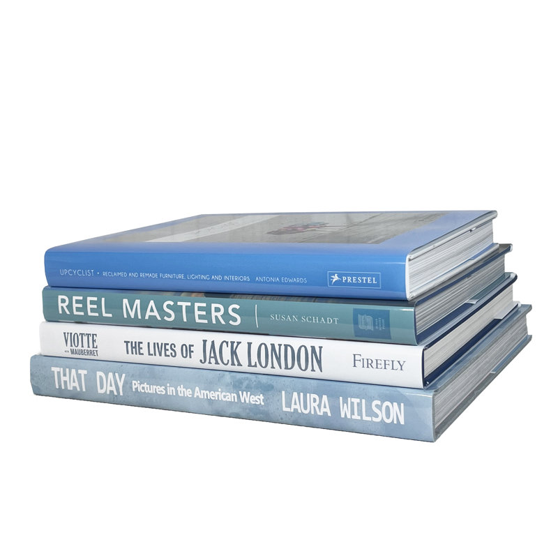 Livres décoratifs - pile de 4 tables bleues Ocean