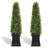 4ft Boxwood Outdoor Topiary Set of 2, Tall Porch Trees, All-Year Green Fake Plant Topiary Trees Artificial Outdoor with Sturdy Pot for Porch Indoor (Square)