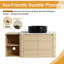 Ensemble de meuble-lavabo mural simple 42 po avec lavabo en céramique et tablettes Greythor, ensemble de meuble-lavabo simple 42 po avec plateau en pierre reconstituée-1347676908-1355664481