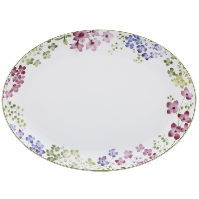 Noritake Bloomington Road Oval Platter, 14", Blue/Green/Pink/Purple
