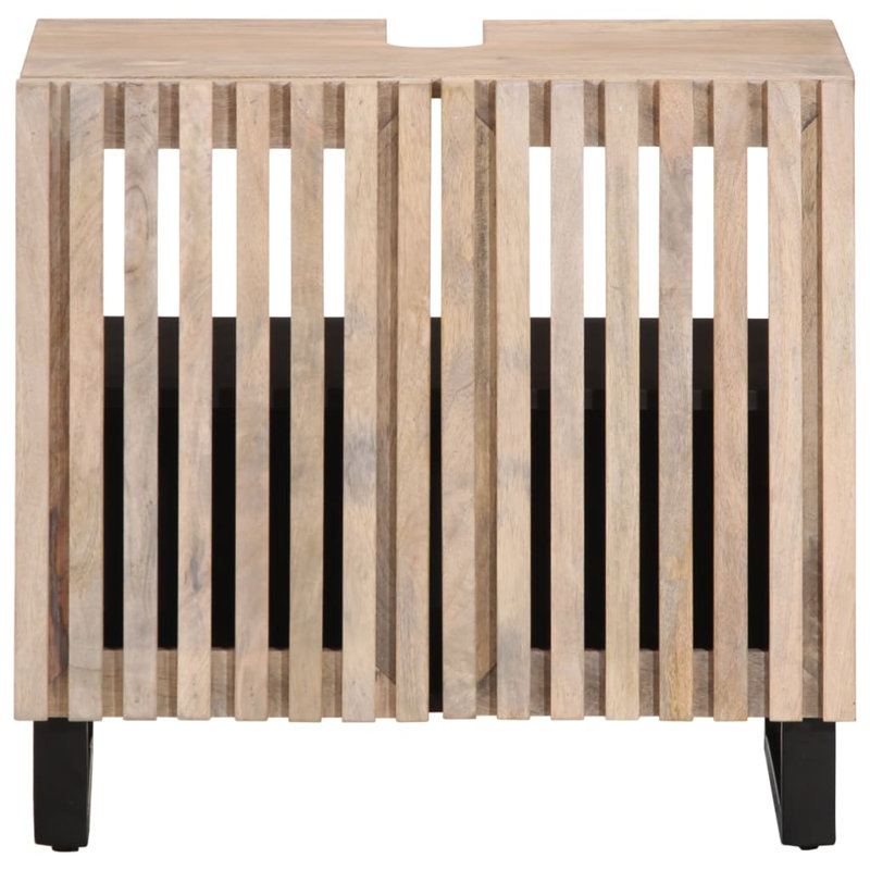 16-5 Solid Wood Under Sink Cabinet, Solid mango wood