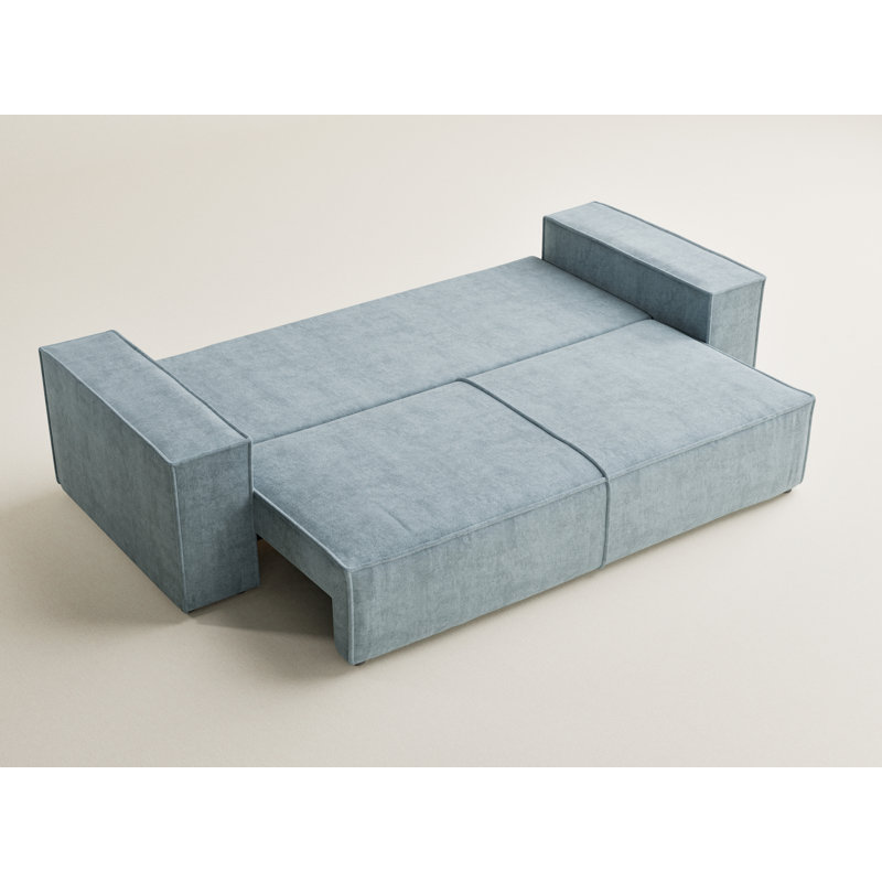 3 Seater Reclining Sofa, Light blue