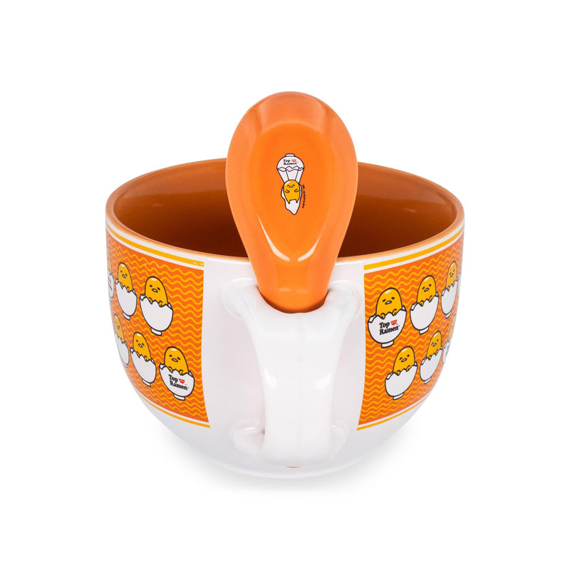 Gudetama x Nissin Top Ramen Soup Mug with Spoon - Thumbnail 3