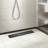 Oceanic, 2-in-1 Flat & Tile-in Cover, 24” Linear Shower Drain, Base and Grate Made of Marine-Grade Stainless Steel 316, Matte Black Finish, Kit Includes: Hair Strainer, Key, Leveling feet.-114906933