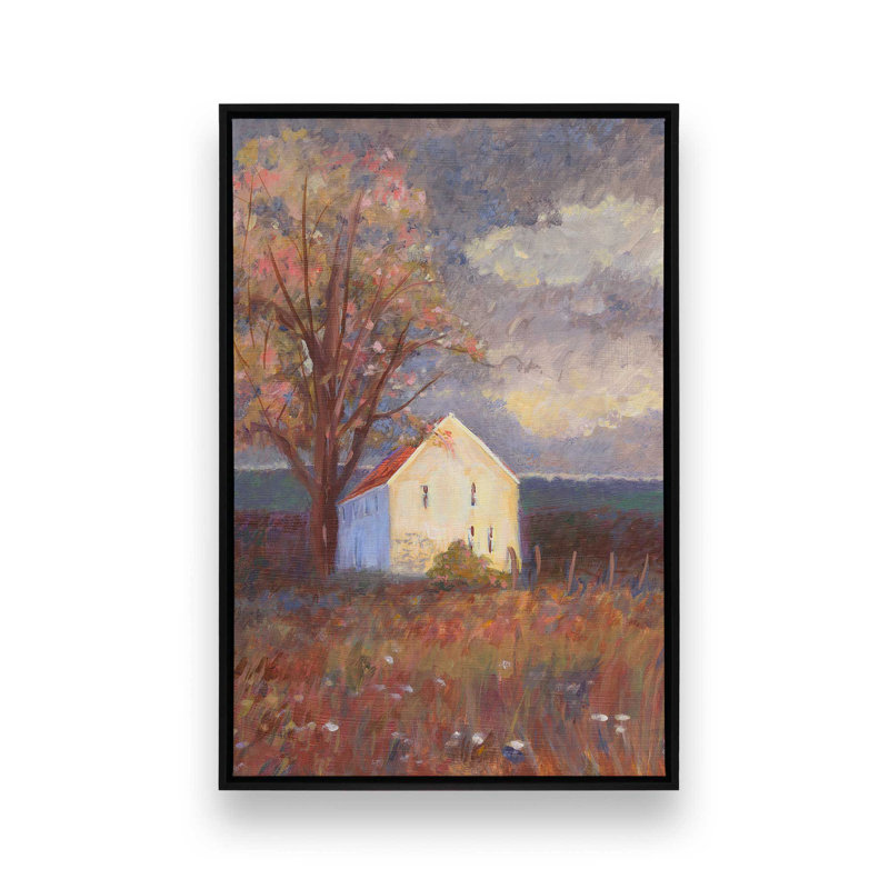 Shelter by the Maple, reproduction sur toile dans un cadre, H 18,75 po x l 12,75 po, Noir satiné