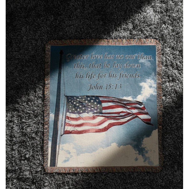 Manual Woodworkers & Weavers A Salute To Our Soldiers Cotton Tapestry Throw 50 x 60 Inch Living Room Accent