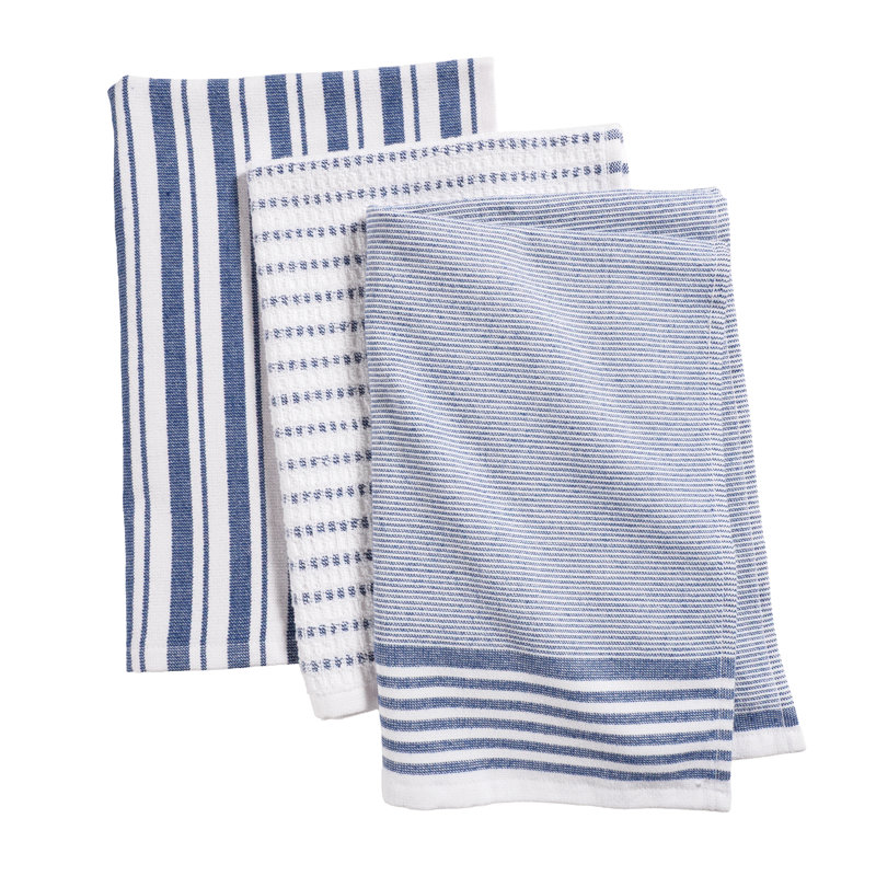 Ensemble de 3 torchons Sur La Table Essentials Naples, Navy