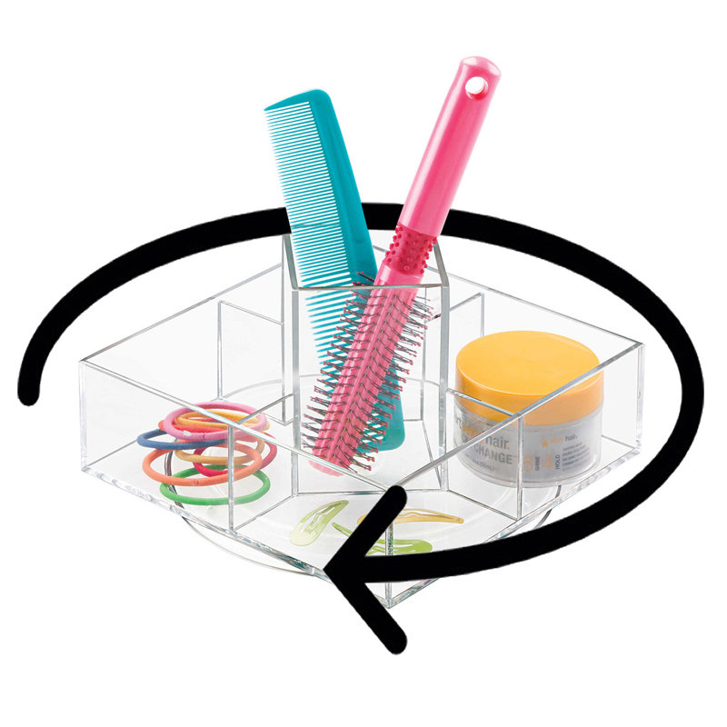 Connor Acrylic 5 Compartment Makeup Organizer
