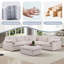 Canapé modulaire de coin avec repose-pieds réversible 6 pièces Aldora-441377041