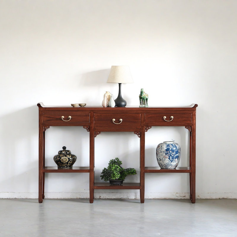 Console de style rustique rétro, H 41,34 po x l 70,87 po x P 12,99 po