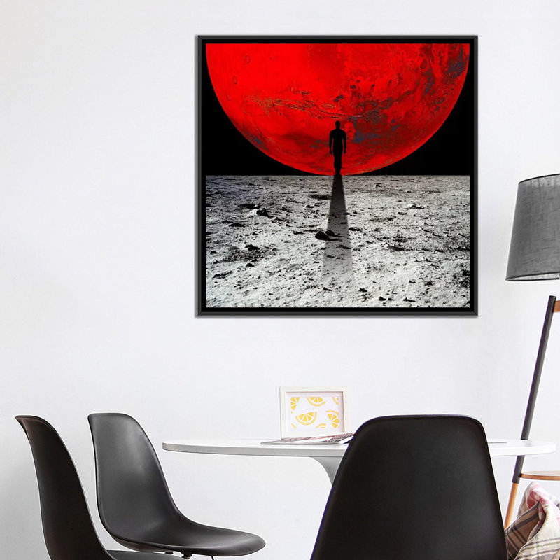 «Homesickness», reproduction d'impression sur toile, H 18 po x l 18 po x P 1,5 po, Toile avec cadre noir, Pas de tapis