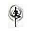 Silhouette abstraite, pose de yoga, tourbillon abstrait, reproduction d'art-1110709585
