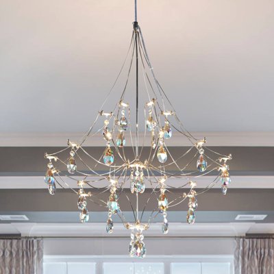 Lustre en cristal moderne, suspension en cristal