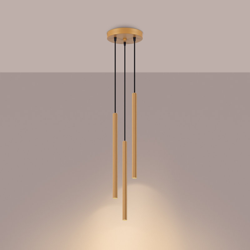 Bjarnhild 3 - Light Stainless Steel Pendant, Gold