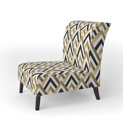 Diaper Pattern - Mid-Century Upholstered Slipper Chair