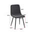 5pc Marble Effect Square Dining Table & Chairs Set-1575205390