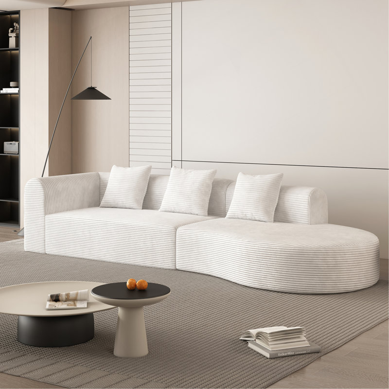 Canapé modulaire profond extra large Boneless, Blanc