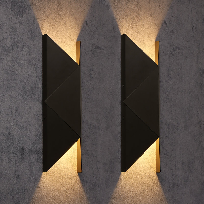 3CCT LED Wall Light, IP65 Waterproof Modern Wall Scones, Up & Down Porch Lighting