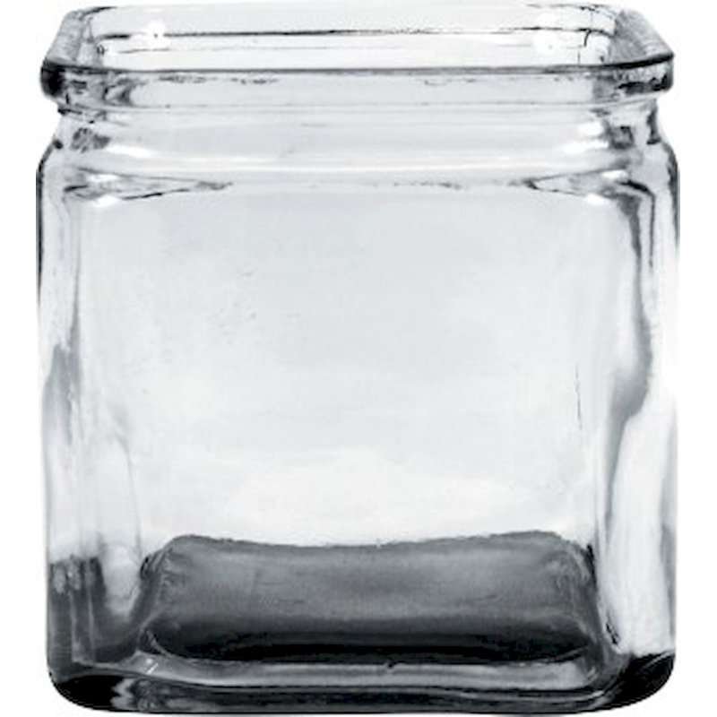 Vase cubique, Transparent, H 4,75 po x l 4,75 po x P 4,75 po