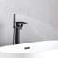 Robinet de baignoire moderne avec douche à main - noir mat, 1 trou, douche à fixation murale noire, poignée en métal