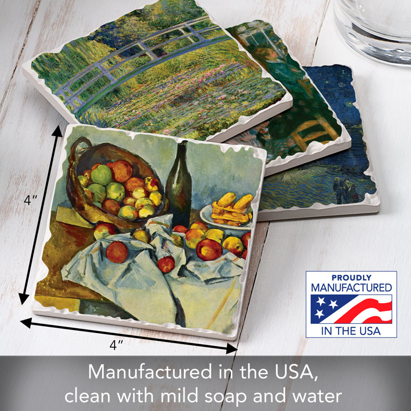 Paquet de 4 sous-verres Thirlystone Impressionist