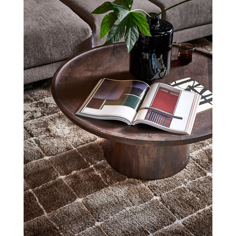 Solid Wood Pedestal Coffee Table