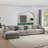 Orsina Polyester Upholstered Modular Sectional with Ottoman -740994219