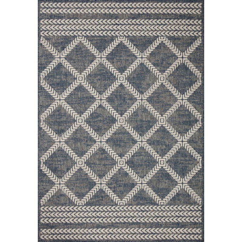 Allionna Geometric Indoor / Outdoor Rug, Rectangle 11'6" x 15'