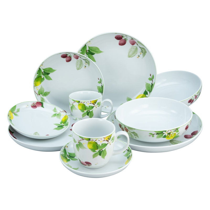 Allround - Royal Orchard 10 Piece Dinnerware Set, Service For 2