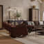 Fauteuil inclinable et pivotant avec repose-pieds manuel en pacane d'Oslo-1381611168
