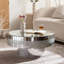 Table basse ronde avec miroir