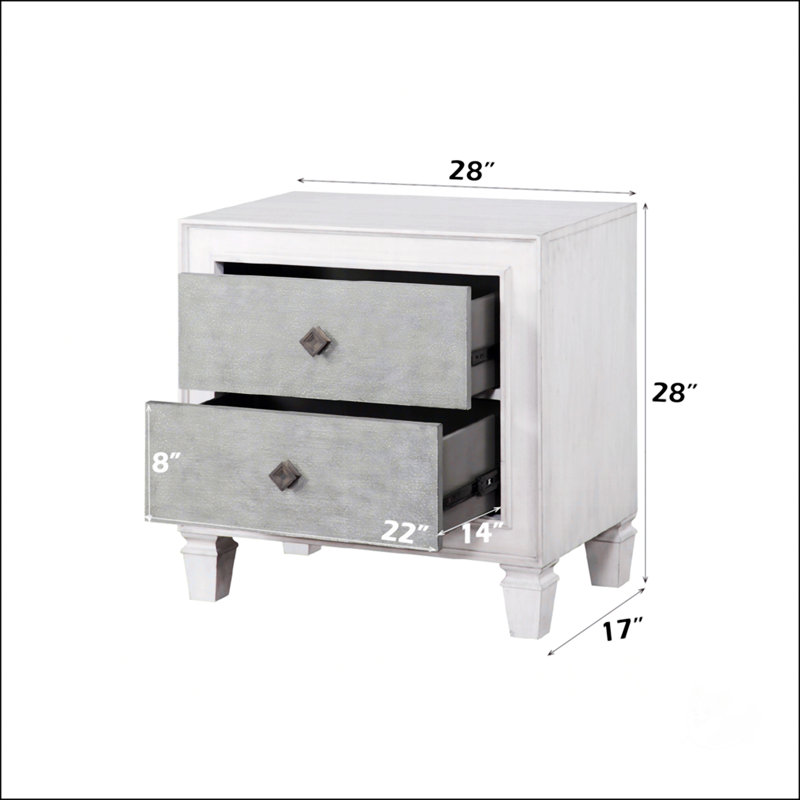 Table de chevet 2 tiroirs Modern