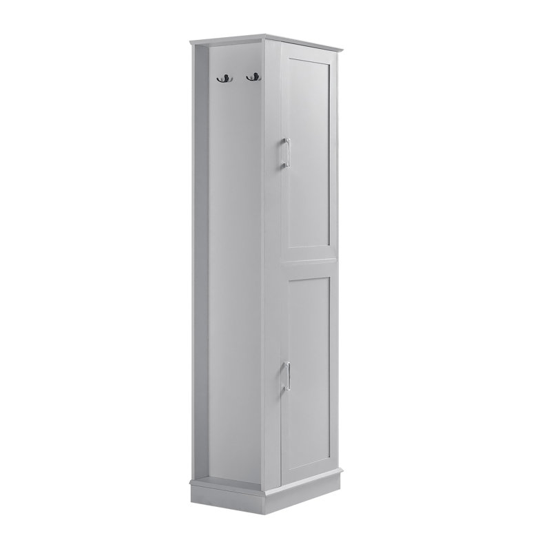 Armoire autoportante en lin avec tablettes réglables