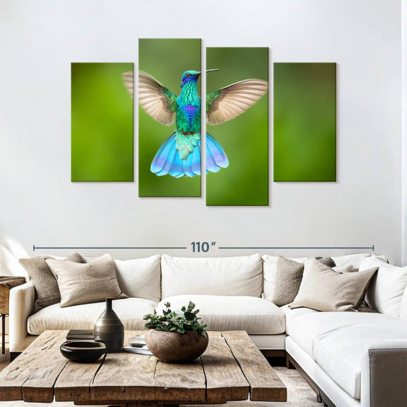 Brampt Flying Violetear Hummingbird, 54" H x 84" W