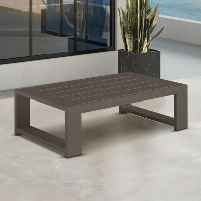 Hoyt 47.25” Outdoor Aluminum Coffee Table