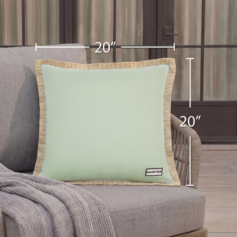 Hunter Amelia Square Outdoor Pillow Set, Sage Green