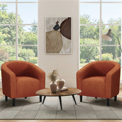 Fauteuil club rembourré en tissu