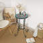 Table d'appoint de patio avec tablette