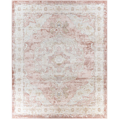 Tapis oriental rose / crème Brick