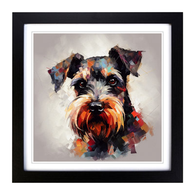 Schnauzer Abstract No.2 - Framed Print