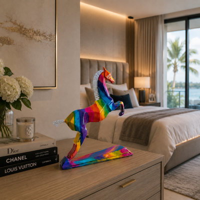 Sculpture de cheval abstraite
