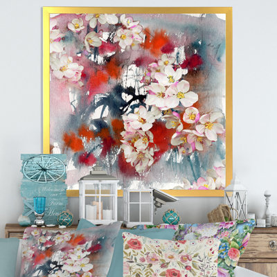 Pommier en fleurs - décoration murale traditionnelle sur toile