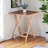 Ellis Folding Snack Table with Natural Finished Wood, 29.46" H X 23.72" L X 23.84" D
