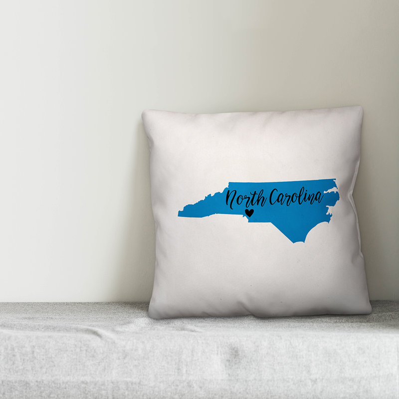 Coussin de lit fierté north caroline, 16 po x 1 po