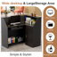 Bureau de réception avec lumières à DEL, bureau de réception moderne en forme de L avec tablette en verre, table de comptoir de réception pour les halls d'entrée, les salons, le commerce de détail et les bureaux à domicile-2068380287