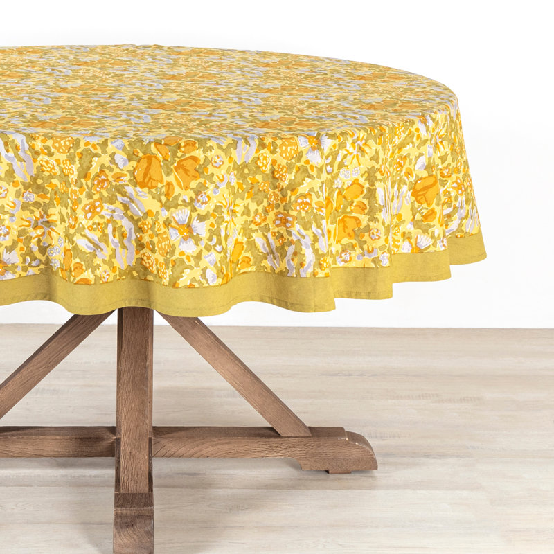 Leana Tablecloth, 90" Round, Floral 3