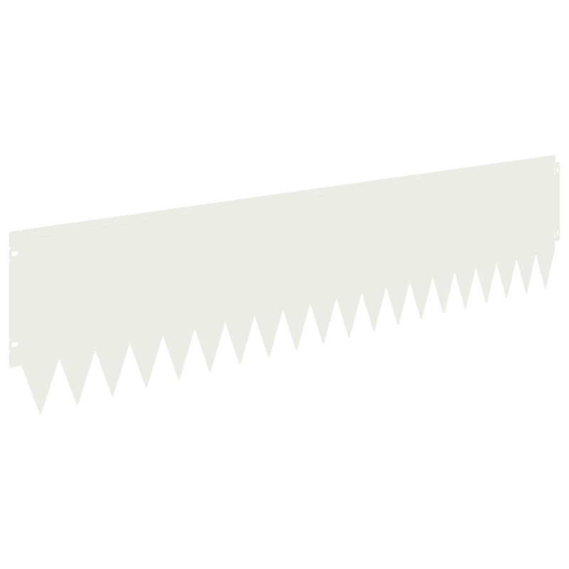 103 cm W Steel Lawn Edging Fencing, 25cm H x 103cm W, White
