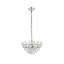 Luminaire suspendu bol unique à 3 lumières avec accents de cristal Abel-491017441-491017443